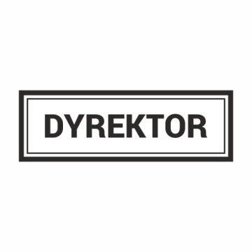 Dyrektor - naklejka 10x30