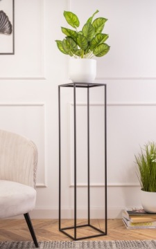 Современная подставка для цветов, 100 см, черная, однотонная