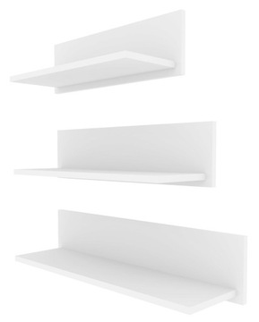 PÓŁKA WISZĄCA ŚCIENNA NA KSIĄŻKI BIAŁA 60/70/80CM