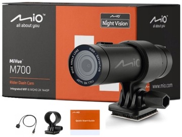 Kamera MiVue M700 dla motocykli zintegrowany moduł WIFI WQHD 2K 1440P IP67