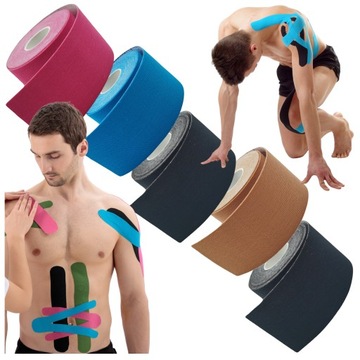 5X KINESIOTAPING TEJP TAŚMA KINEZJOLOGICZNA 5 sztuk PLASTRY KINEZJOLOGICZNE