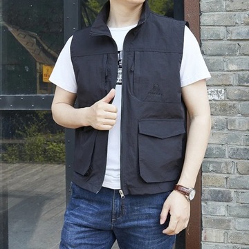 Spring and Autumn Outwear with Multiple Pockets Fi
