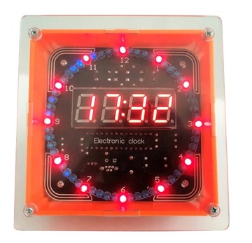 Электронные вращающиеся часы, 60 светодиодов, в корпусе DIY KIT.