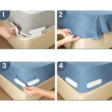 UCHWYTY NA PRZEŚCIERADŁA DO ŁÓŻKA KLIPSY ANTYPOŚLIZGOWE UNIWERSALNE 4SZT