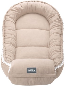 Кокон-гнездо Bellochi Cuddly Muslin Beige 4в1 для малышей