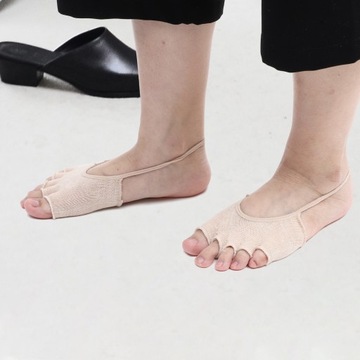 5 TOE SKARPETY KOBIETY TOE TOPPER SKARPETKI CZARNE OBCASY LLWL