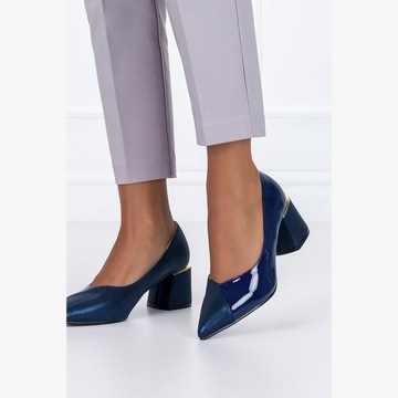 ЭЛЕГАНТНЫЕ ТУФЛИ НА БЛОЧНОМ КАБЛУКЕ, ОБУВЬ ЖЕНСКАЯ, размер 38