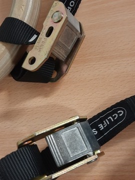 Деревянные гимнастические кольца с ремнями CClife, полный комплект.