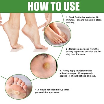 Мозольные подушечки для ног удаляют плоские нитевидные мозоли