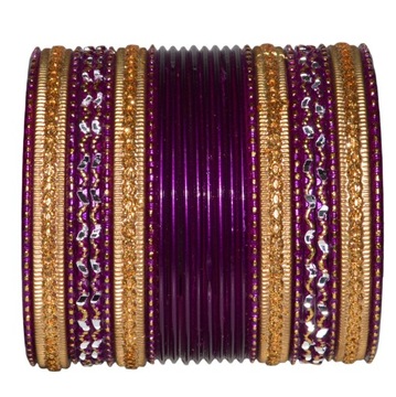 Indyjskie BRANSOLETKI 7 cm bangle Bollywood 24 szt
