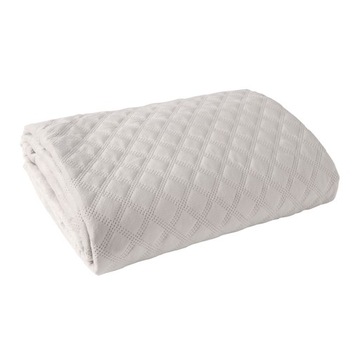 Narzuta na łóżko Velvi velvet nowoczesna 220x240 018 ciepła szarość