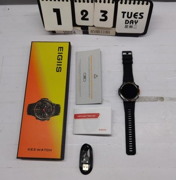 SMARTWATCH ZEGAREK MĘSKI WODOODPORNY WOJSKOWY BLUETOOTH ZEWNĄTRZ Z LATARKĄ