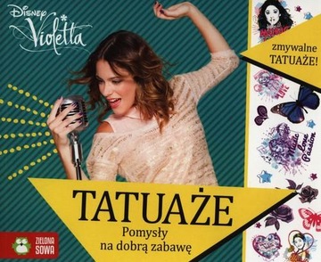 TATUAŻE DUŻE VIOLETTA ZIELONA SOWA