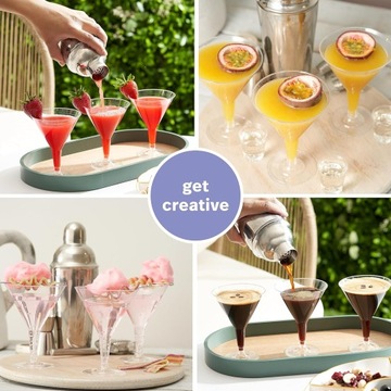 48 пластиковых стаканов для мартини, 210 мл – элегантные, прочные и известные