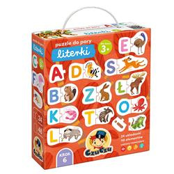 CzuCzu.Puzzle do pary Literki 3+ Bright Junior Media