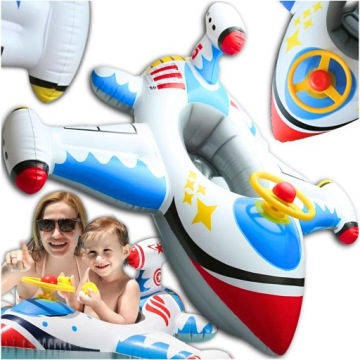 DMUCHANY PONTON SAMOLOT MATERAC DLA DZIECI NAD WODĘ NA BASEN KOŁO RATUNKOWE