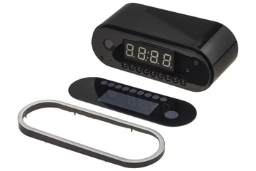 BUDZIK Z UKRYTĄ KAMERĄ SZPIEGOWSKĄ NA WIFI FULL HD ZEGAR LED DO 128 GB