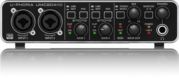 Behringer UMC204HD — аудио/MIDI-интерфейс