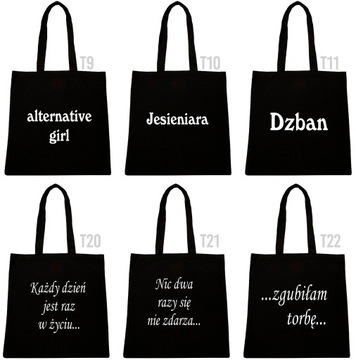 PAKUJ SIĘ ! TORBA Z NAPISEM NADRUK WZÓR T102