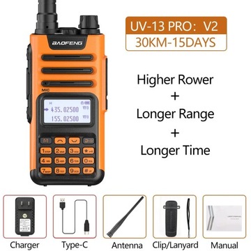 BaoFeng UV-13 PRO V1 V2 dwuzakresowy wysokiej