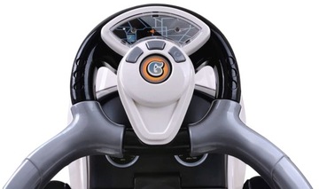 Каталка-толкатель, ходунки с ручкой и зажимом, Спортивная машина, белый