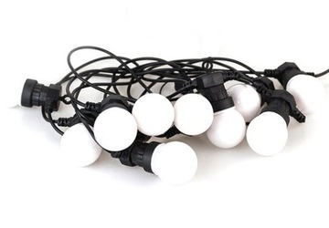 GIRLANDA LAMPKI OGRODOWE 15LED - MLECZNA - 11,5m