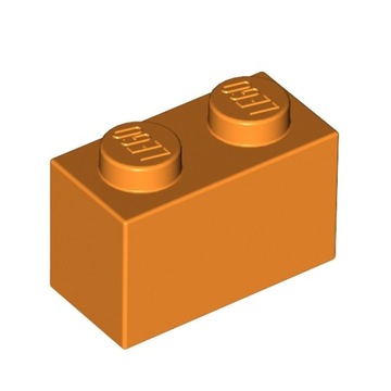 LEGO Klocek zwykły 1x2 3004 4121739 pomarańczowy - 3 szt