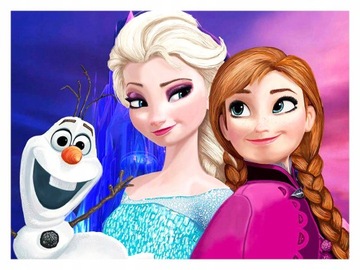 HAFT DIAMENTOWY MOZAIKA DIAMENTOWA ZESTAW XXL 5D DLA DZIECI 30*40 ELSA&ANNA