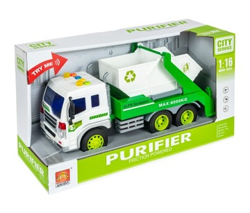 ТРАНСПОРТ МАШИНА Мусоровоз 1:16 СВЕТ ЗВУК ПРИВОД