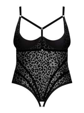 Открытое боди Obsessive Jagueria с пятнами 4XL/5XL