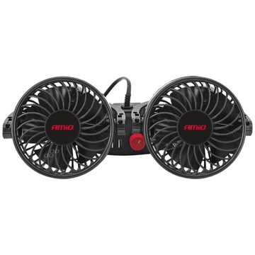 Автомобильный вентилятор 12 В Вентилятор для автомобильного подголовника 2 USB-зарядное устройство