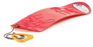 PROSPERPLAST SNOWBOARD S Ślizg z linką czerwony