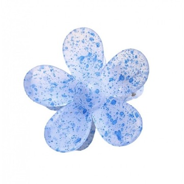 Sponka do vlasov pracka XL modrý kvet škvrny 7,5 x 7cm SP274
