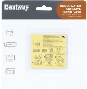 WODOODPORNE ŁATKI DO BASENÓW INTEX BESTWAY MOKRO