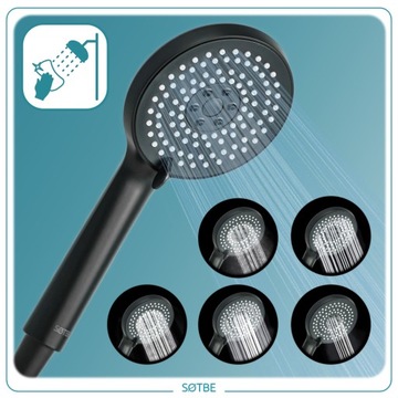 Душевая лейка с 5 функциями, аэрированная 6л/мин ECO SAVING SOTBE