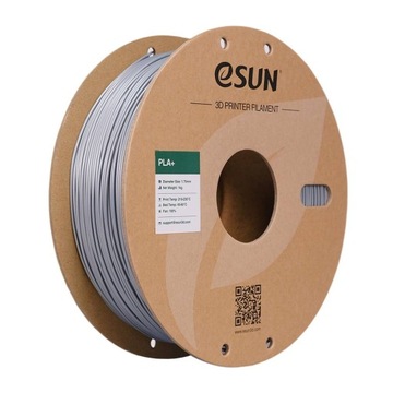 eSUN PLA+ Filament eSun PLA+ Filament srebrny 1.75mm 1kg papierowa szpula