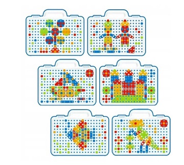 Набор кубиков и шурупов в чемодане + отвертка.