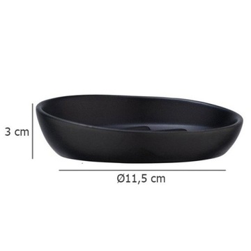 КЕРАМИЧЕСКАЯ МЫЛЬНИЦА, ЧЕРНАЯ МАТОВАЯ, КРУГЛАЯ WENKO