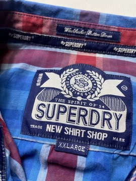 Superdry Super DRY JAPAN oryginalna bawełniana KOSZULA W KRATKĘ rozmiar L