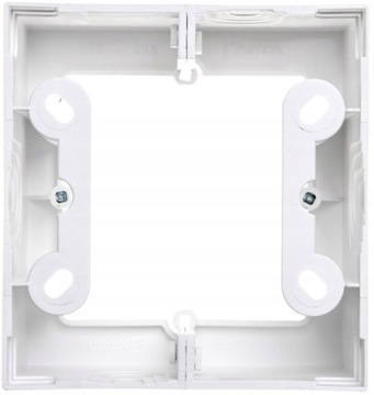 SIMON 54 Одинарная коробка для накладного монтажа, белая