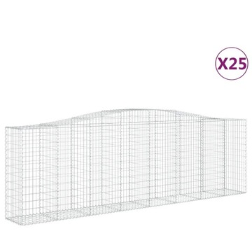 Габионные корзины, 25 шт, 400х50х120/140см, оцинкованное железо Lumarko!
