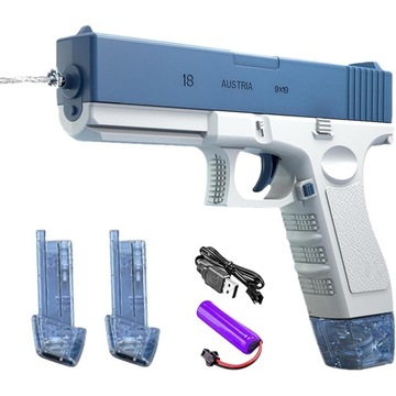 PISTOLET NA WODĘ DZIECI ZABAWKOWY PISTOLET NA WODĘ ELEKTRYCZNY NIEBIESKI