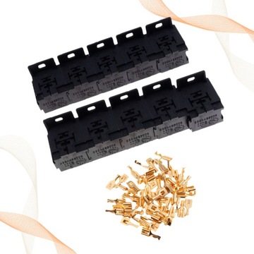 ZESTAW UCHWYTÓW PODSTAWY PRZEKAŹNIKÓW 30A-80A (10 SZT. 5-PINOWE GNIAZDO PRZEKAŹNIKA 50 SZT. 6,3 MM TERMI