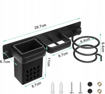 РУЧКА-ВЕШАЛКА ДЛЯ СУШИЛКИ, ВЫПРЯМЛИТЕЛЯ, ПЛИГИЦЫ, ЧЕРНАЯ