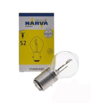 ŻARÓWKA S2 12V/35/35W BA20D (Z COKOŁEM M NARVA