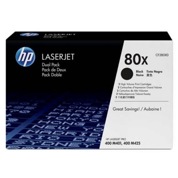 NOWY 2pak Toner 80X CF280XD HP LaserJet Pro 400 MFP M425dw M425dn M401d