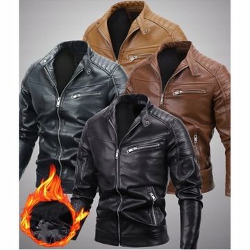 MĘSKA KURTKA MOTOCYKLOWA SKÓRZANA SPORTOWA R.L-3XL