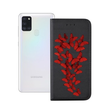 ЧЕХОЛ S-MAGNET ДЛЯ SAMSUNG GALAXY A21S BUTTERFLY + СТЕКЛО