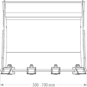 КОВШ ДЛЯ ФОНОВОГО ЭКСКАВАТОРА 1,9-2,6Т 0,5м