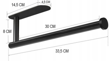 UCHWYT WIESZAK NA RĘCZNIK PAPIEROWY KUCHENNY LOFT TAŚMA DWUSTRONNA WKRĘTY